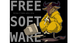  [Flute-playing Gnu - Free Software wallpaper] 