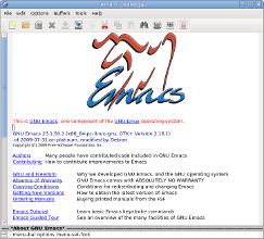 Emacs splash screen